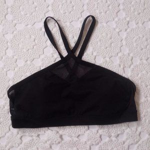 Manduka XL black Sport Comfort Bra Mesh Yoga EUC